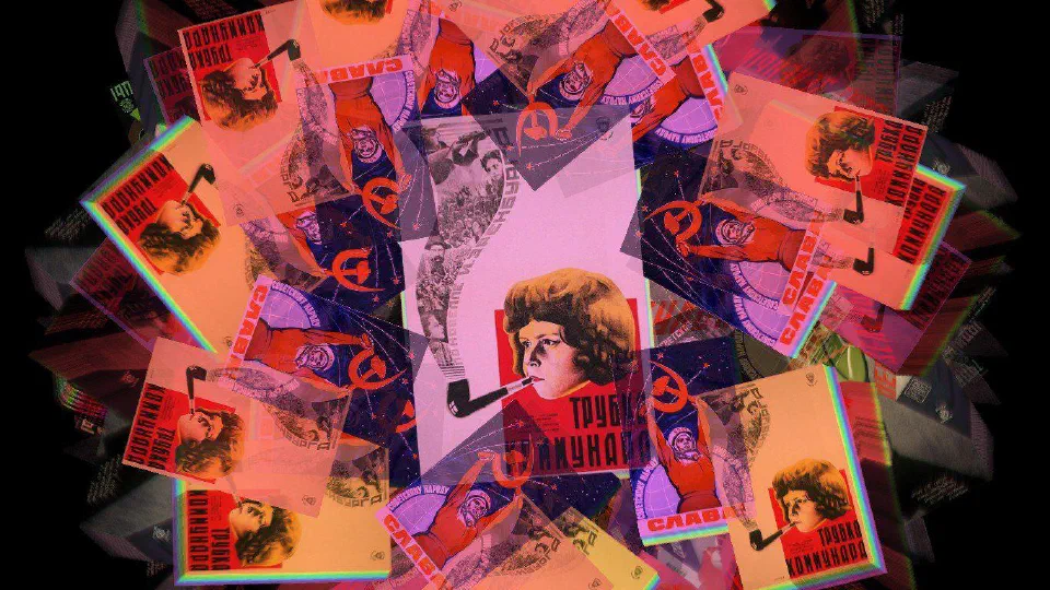 Mandala generativa a partir de imagens da vanguarda russa